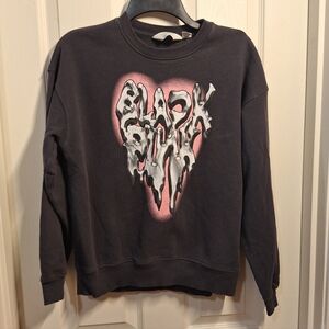 H&M Blackpink Sweatshirt Youth 12/14 Fits Adult Small Kpop Graphic Crewneck
